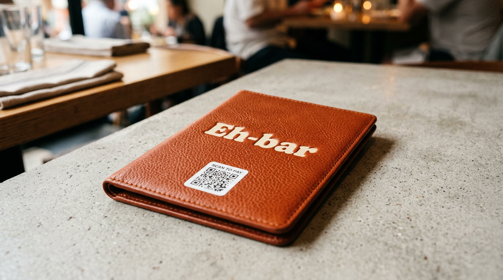Portacuentas de piel personalizado con QR  Eh-bar