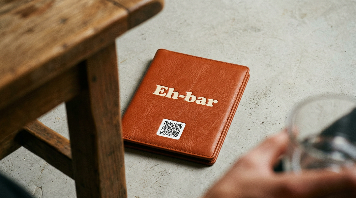 Portacuentas de piel personalizado con QR  Eh-bar